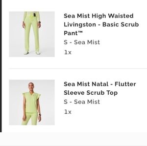 Figs Sea Mist High Waisted Scrub Pants